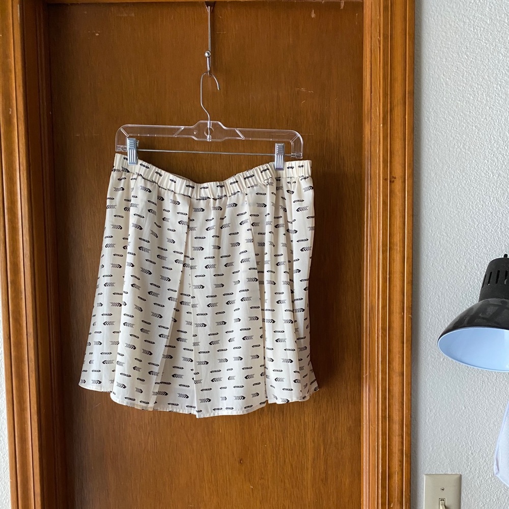 Maison Jules Pleated Arrow Skirt, Size XL